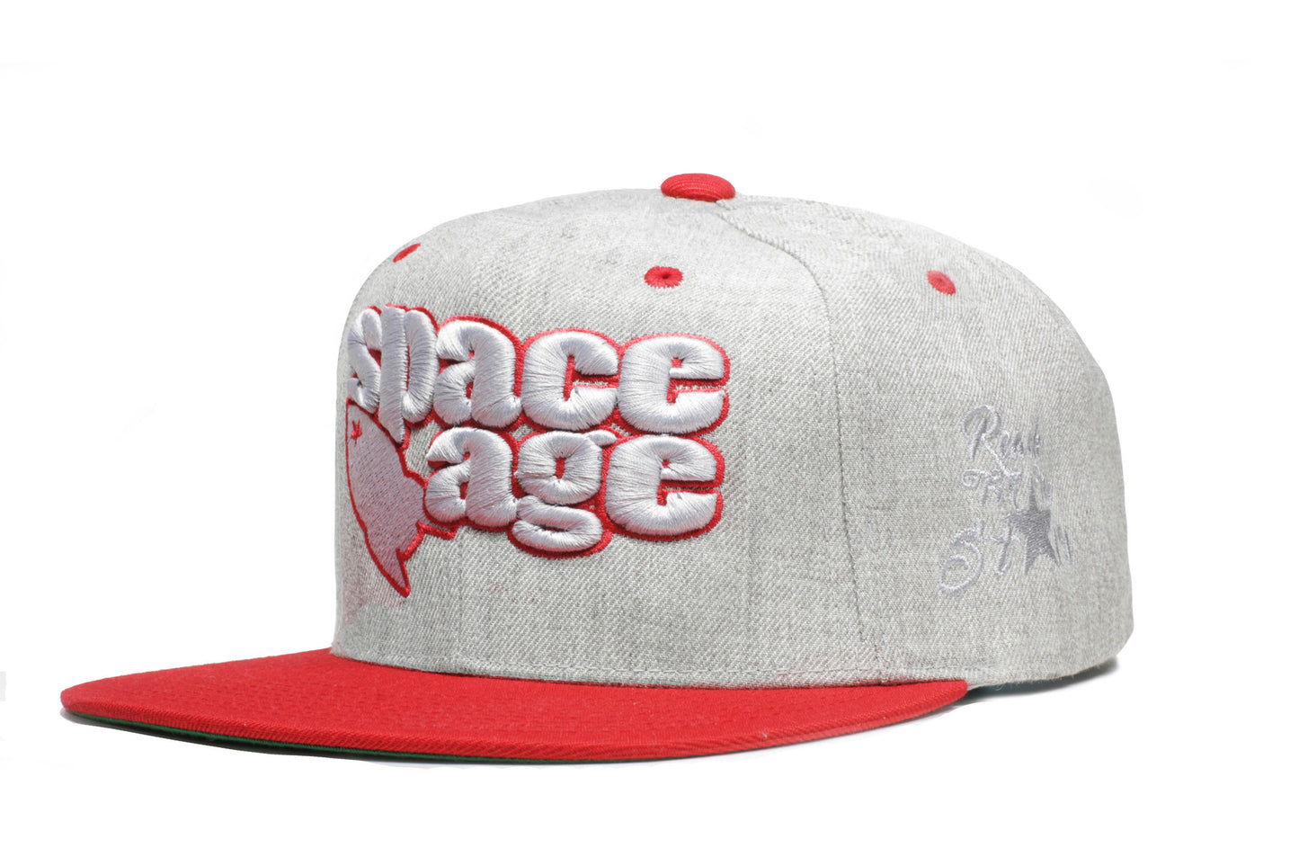 Space Age Snap Back - Platinum Grey / Red