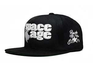 Og Space Age Snap Back  - Black / White / White