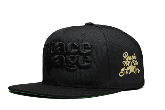 OG Space Age Snap Back - Black / Black / Metallic Gold