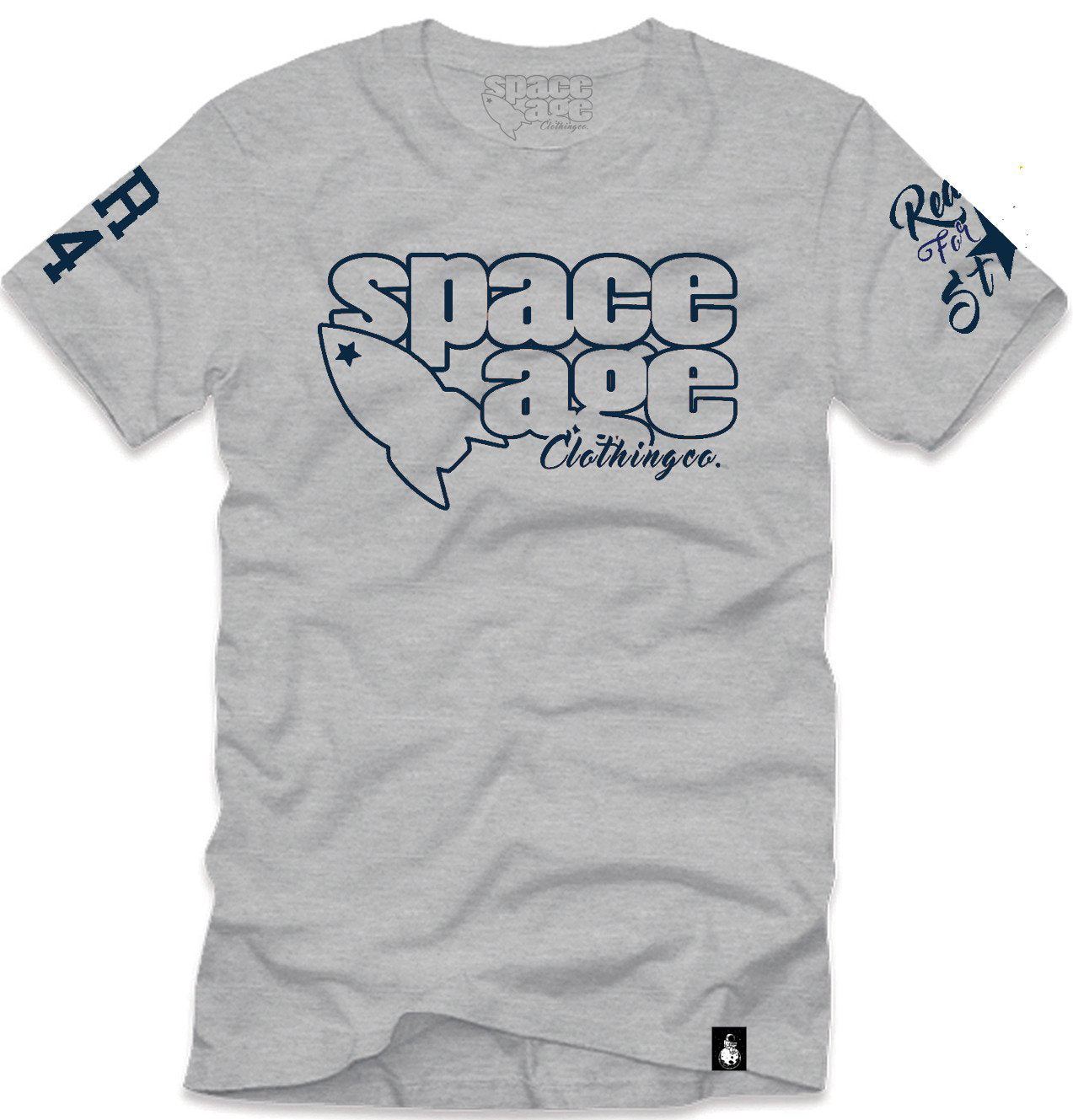 OG Space Age Clothing Co. T- Shirt  Grey / Navy